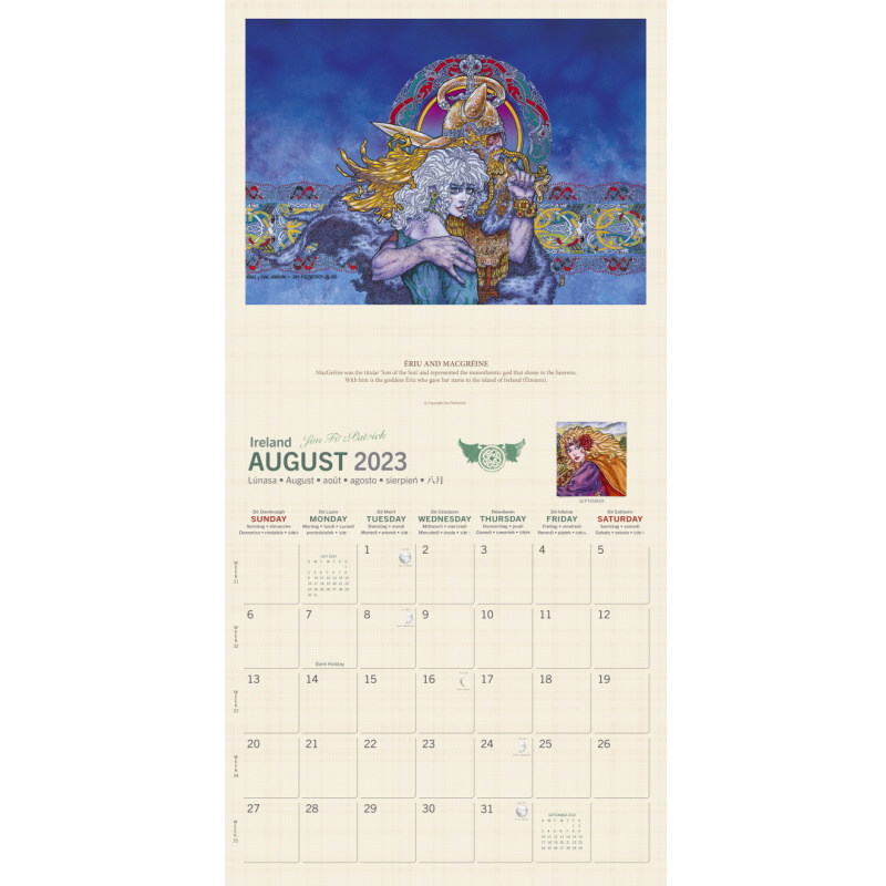 Large Celtic Mythology 2023 Calendar by Jim Fitzpatrick